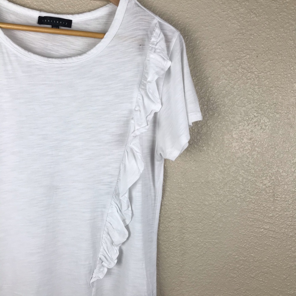 Anthropologie | Sanctuary Gia Ruffle Trim Tee - Picture 3 of 7